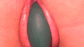 Daddy Makes Amateur Slut Cum with Vibrator Then He Fucks Her Tight Pussy and Leaves a Creampie