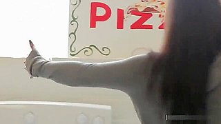Woman used pizza as bikini eaten by man and earned cash