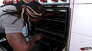 Aroused Sexy Busty Redhead Housewife Tempts a Hunky Handyman Drill Her Needy Twat With His BBC