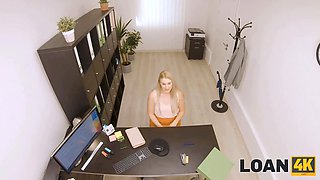 Loan4k. blond knows nothing about finance but knows how to satisfy him