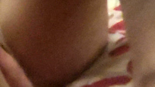 Masturbating in Sheer Pantyhose with a Dildo