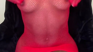 Squeezing My Tits Wearing Nipple Clamps Flashing My Hairy Pussy