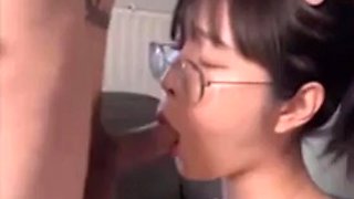 Chinese amateur slut with big tits gives blowjob