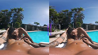 PURITYVR Curvy Latina Maria fucked poolside