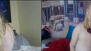 Slutty amateur flashing her big boobs in the backseat