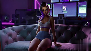 After seeing my cock she can't control herself fuck hard sex blowjob