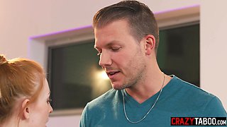 Two lusty teenagers enjoyed hard fuck having intercourse