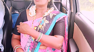 Indian bhabi car sex secretly spends time with her husband's younger brother by going on long drives.Telugu dirty talks.