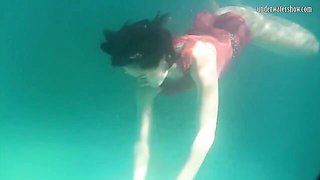 Underwater babe scene with harmonious bimbo from Underwater Show