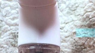 Black slut close up toy double
