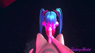 Vocaloid Hentai - Pov Miku Blowjob In A Striptease Club