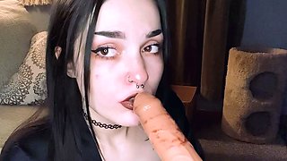 Stacked brunette goes solo toys and masturbation