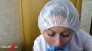 Doctor Girl Handjob And Sucking Dick