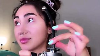 Close up of Asian masturbation