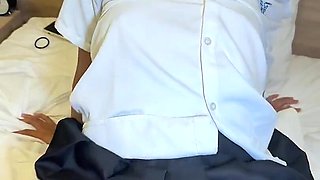 18yo Thai Student Get Creampied by Foreigner After College