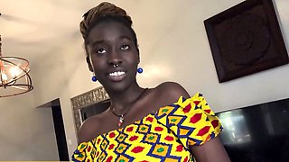 Gorgeous Black Fuck Doll Gagged POV Messy Facial