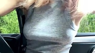 Hot amateur blonde pregnant toying her pussy solo