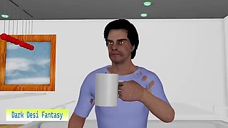 Stepson Fucks Stepmom Hard in Front of Stepfather - Hot 3D Animation