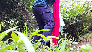 Indian Young Bhabhi Went to the Jungle in the Morning