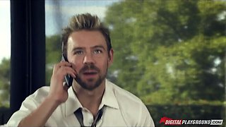 Riley Reed jumps her boss for a hardcore fuck break