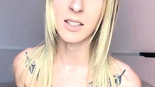 Blonde teen Sierras first erotic masturbation video