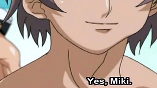 Busty Hentai Slut Seduces Young Boy at Public Pool