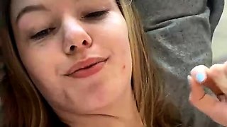Amateur Webcam Cute Teen Plays Solo with Big Dildo