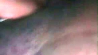 Ebony masturbating his pussy with fingers