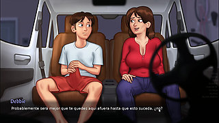 Hot Kisses In The Car With My Stepmom Alone - Summer Time Saga