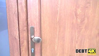Debt4k. preggo chick has porno to get money for things