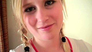 Willing and cute nurse helps bring an older patient off