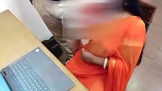 Desi Wife Luxmi Fucked Hard by Manager in Office Cabin - Big Tits, Doggy Style