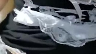 Dressed up as a hotel maid to fuck a stranger. Real cheating wife