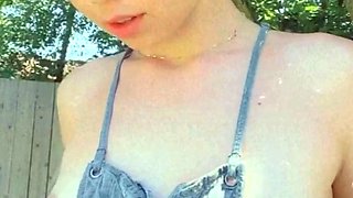 Amateur blondie solo anal masturbation
