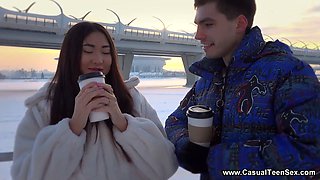 Casual Teen Sex - After a Table Pussy Lick Emily C Got Creamed
