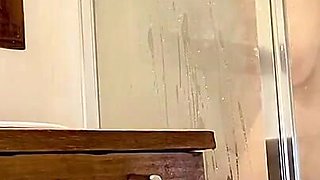 Big Tits Slutty Lesbian Babysitter Rides Her Dildo in Shower Instead of Doing Her Job