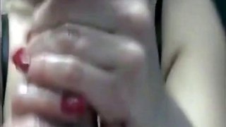 Mature Milf Handjob with Big Dick and Cum