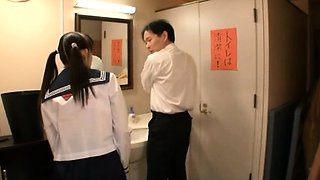 Japanese Teen In Uniform Banged Sideways