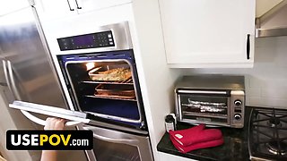 What happens when you knock on a neighbor\u2019s door and the bodacious freeuse cougar Crystal Shows up