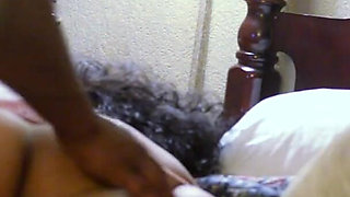 Big ass brunette rides her lover's big black dick