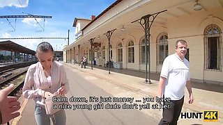 Hunt4k. duo needs currency for tickets but hunter wants fresh pussy
