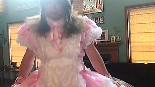 Crossdressing sissy maid turned into a cuckold sissy