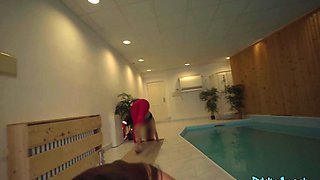 Martin Gun Risks Passion by a Public Poolside