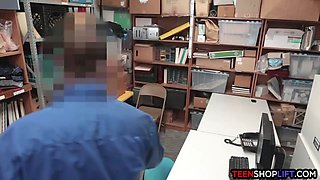 Thick latina teen shoplifter gets caught by security