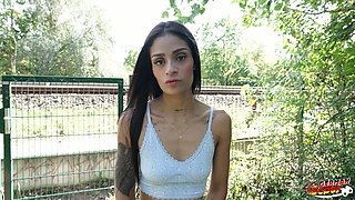 German Scout - Skinny Latina Girl Breiny Zoe Pick up for No Condom Casting Fuck
