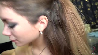 Cute Teen In Budapest Gives Great Blowjob In Lingerie