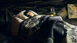 Pink pussy busty babe solo toy vibration during masturbation