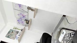 Brunette babe 69 lesbian fucks tattooed blonde