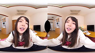 Showing Off Her Panties And Tits In Her Schoolgirl Uniform Part 3; Cute Japanese Schoolgirl Jav Vr Hardcore Pov