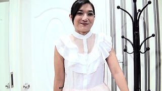 Homemade sex tape with hot Thai wife